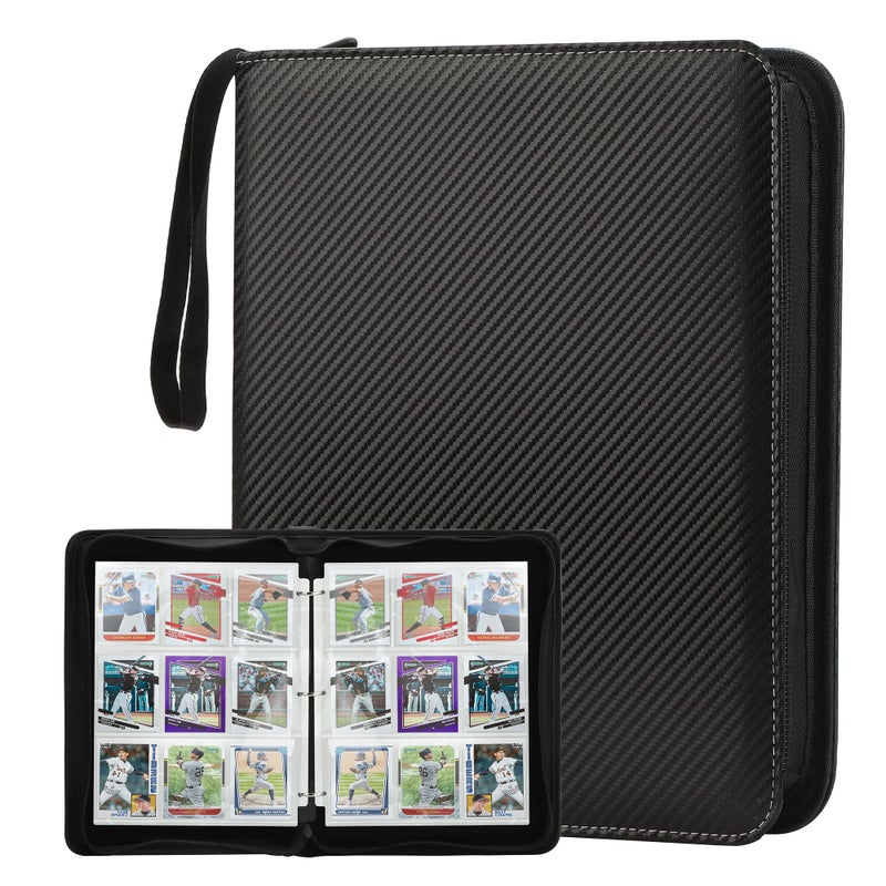 MOSLA Trading Card Binder with Sleeves 9 Pocket Card Binder Premium 720 Double Sided Pocket PU Card Collection Binder  Collectible Albums Card Folder for MTG  TCG  Sports Cards - Image 1